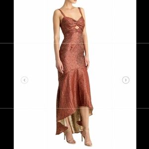 ml monique lhuillier seraphine satin maxi dress ML Monique Lhuillier Seraphine Satin Maxi Dress Sz 4 (e)